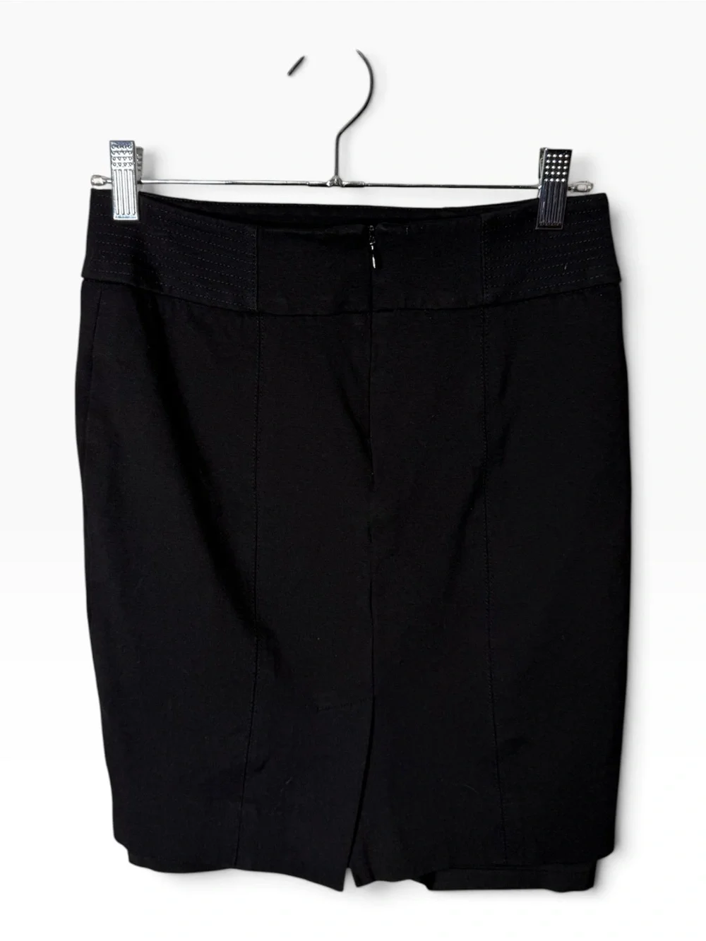 WHITE HOUSE BLACK MARKET Black Size 00 Pencil Skirt Button Accent